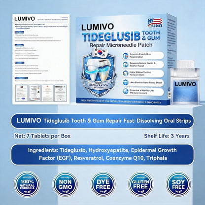 LUMIVO® 🦷 Tideglusib Fast‑Dissolving Tooth & Gum Repair Oral Strips ✨