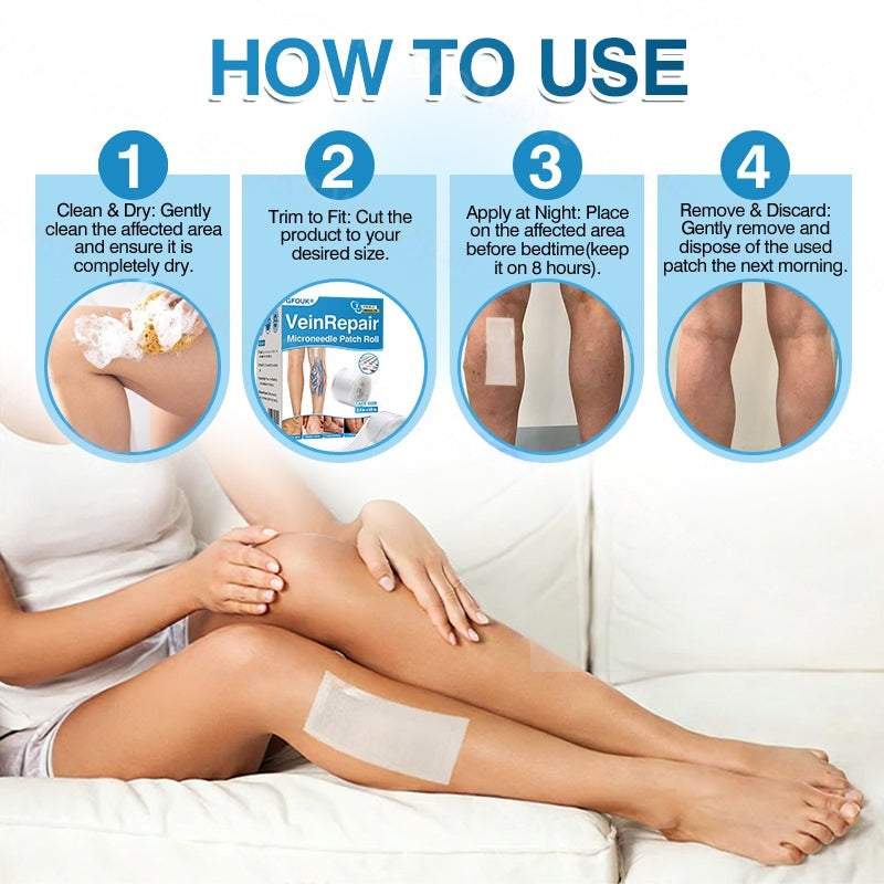 🇦🇺👨‍⚕️✅LUMIVO™ VeinRepair Microneedle Patch Roll⚡Instant Relief, Long-Term Results