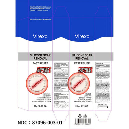 Silicone Scar Gel for Old and New Scars, Scar Treatment for Acne Surgical Burn and Stretch Marks, Medical Grade Silicone Scar Gel, Fast Absorbing