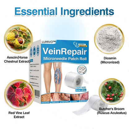 🇦🇺👨‍⚕️✅LUMIVO™ VeinRepair Microneedle Patch Roll⚡Instant Relief, Long-Term Results
