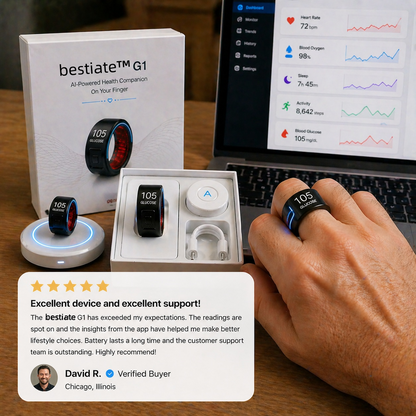 🎉 70% OFF Launch Offer🔥bestiate™ G1 Non-Invasive Smart Ring
